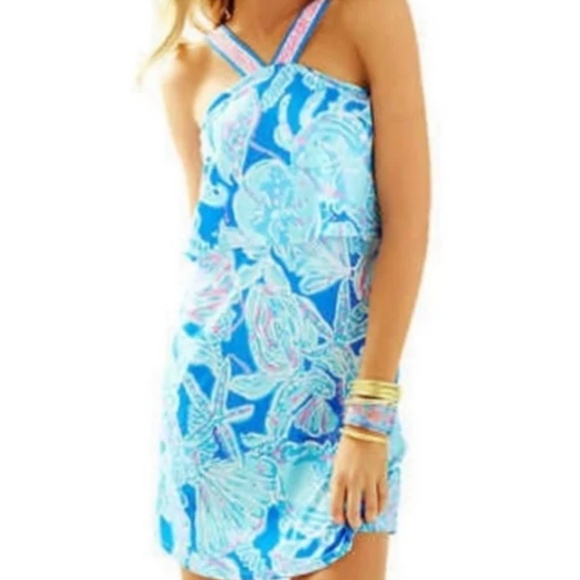 Lilly Pulitzer Into The Deep Shay Mini Dress Size Large - Picture 1 of 4